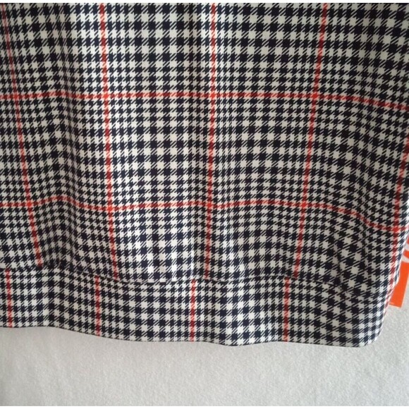 CRUSH Crop Top ABC Family Womens Large Houndstooth Plaid Long Sleeve NWT - Picture 5 of 11
